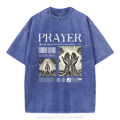 Prayer Christian Washed T-Shirt
