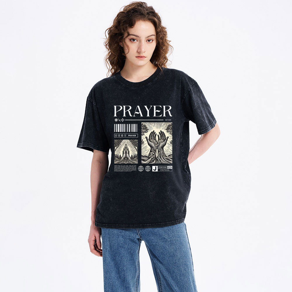 Prayer Christian Washed T-Shirt