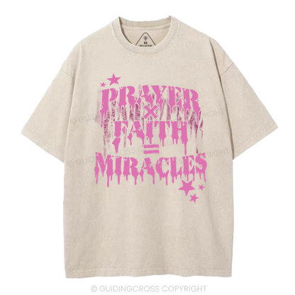 Prayer Faith Christian Washed T-Shirt