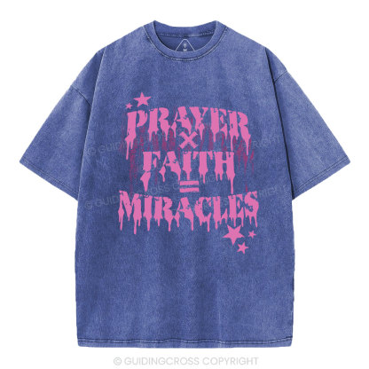 Prayer Faith Christian Washed T-Shirt