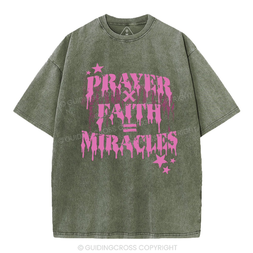 Prayer Faith Christian Washed T-Shirt