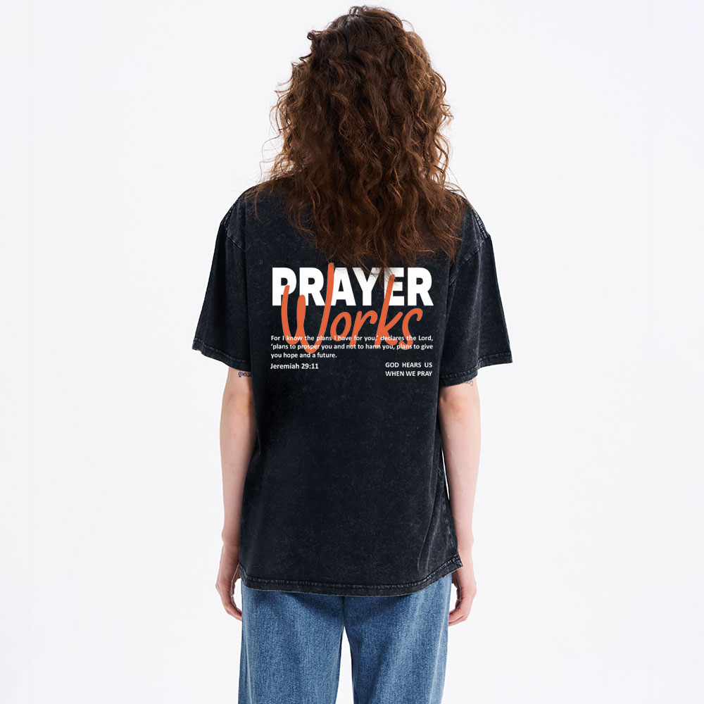 Prayer Workers Christian Washed T-Shirt