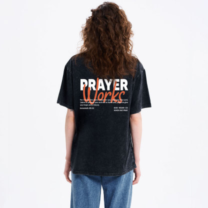 Prayer Workers Christian Washed T-Shirt