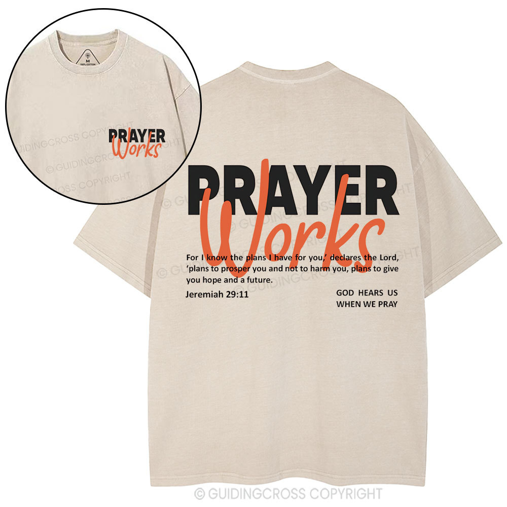 Prayer Workers Christian Washed T-Shirt