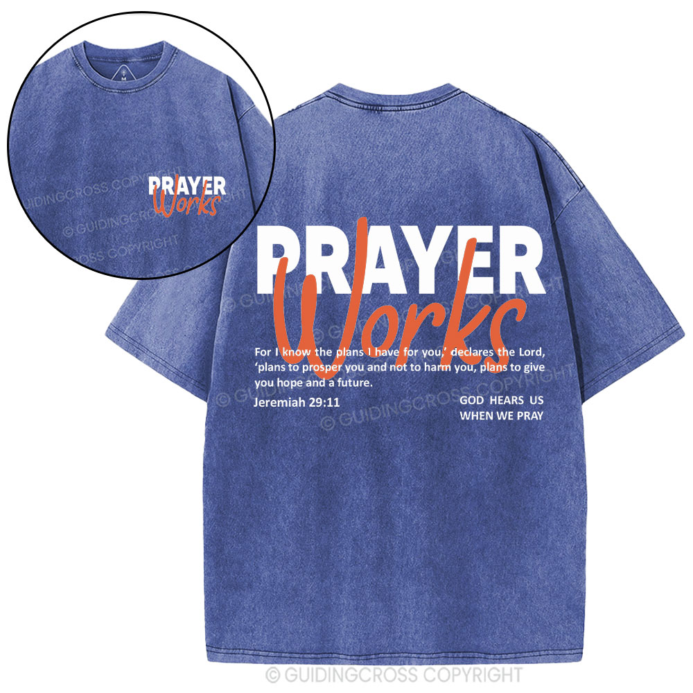 Prayer Workers Christian Washed T-Shirt