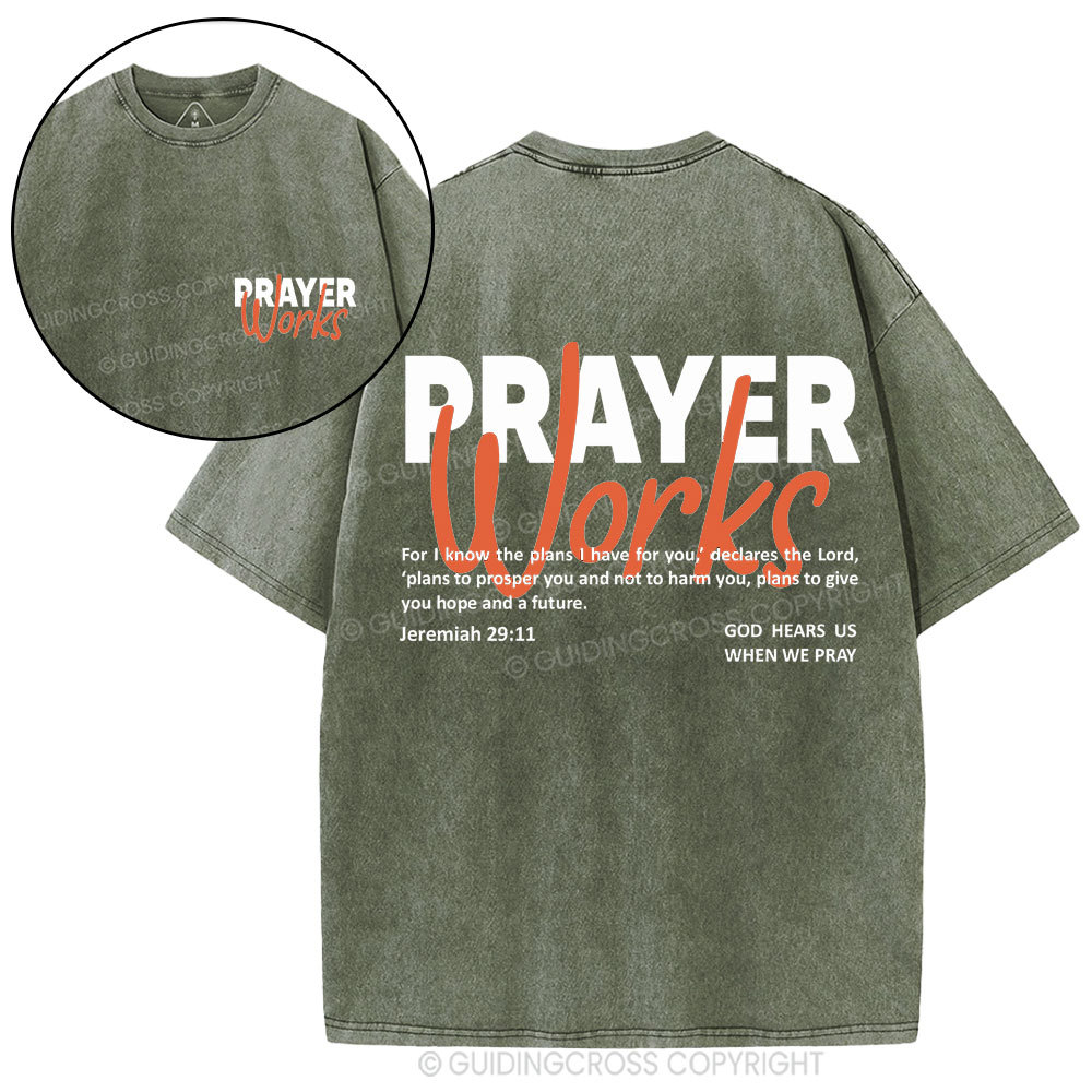 Prayer Workers Christian Washed T-Shirt