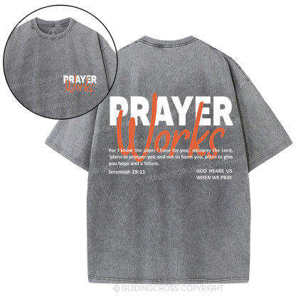 Prayer Workers Christian Washed T-Shirt