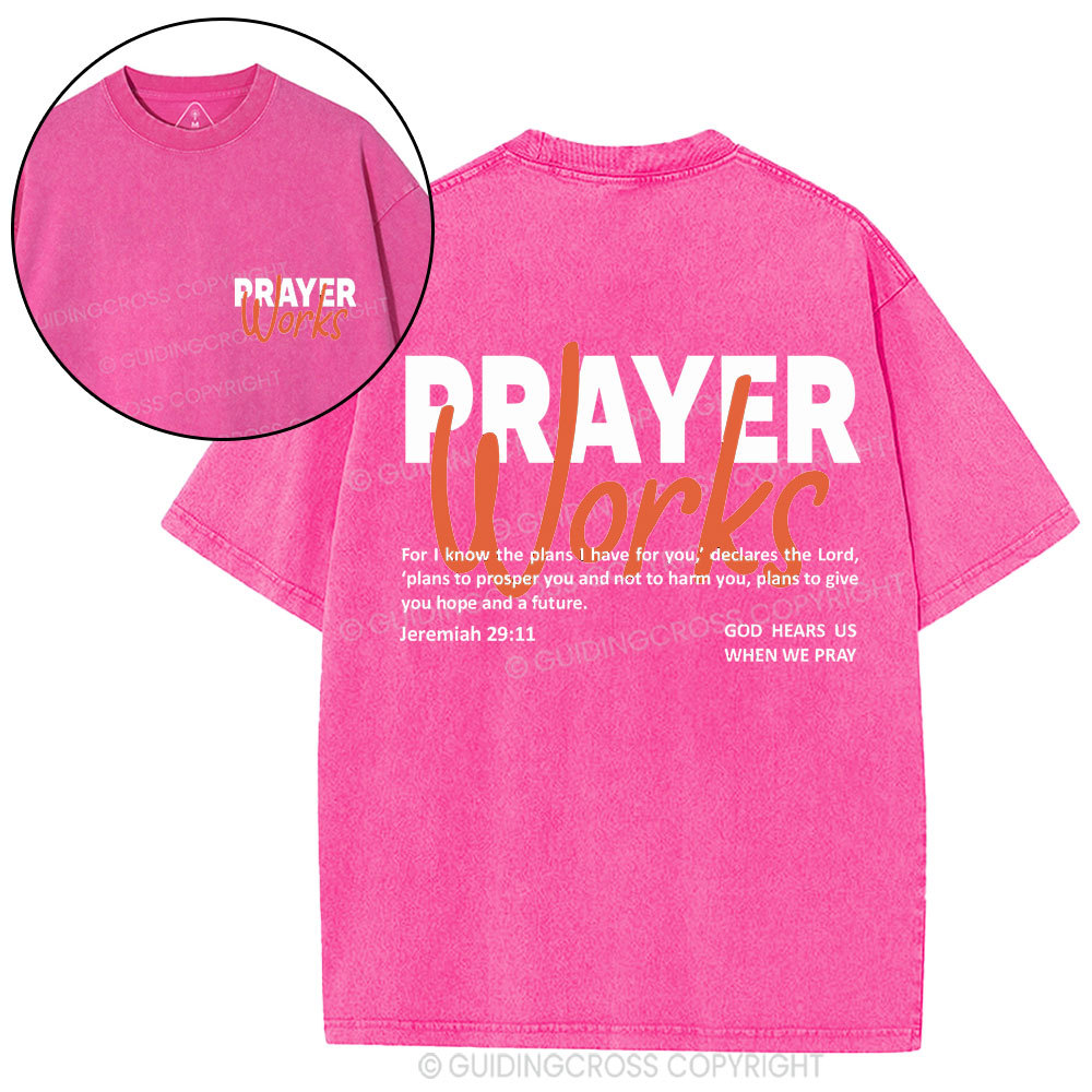 Prayer Workers Christian Washed T-Shirt