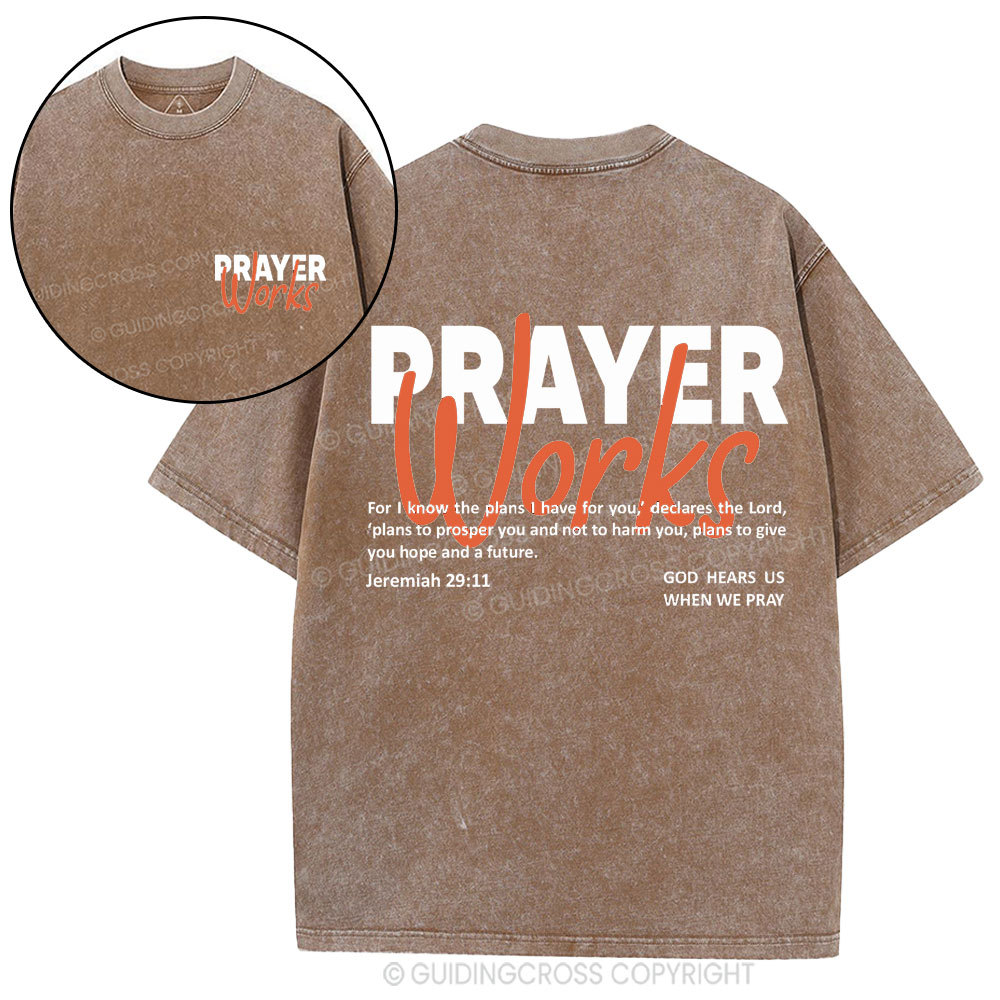 Prayer Workers Christian Washed T-Shirt