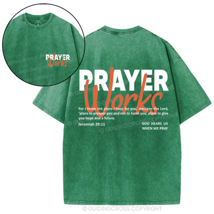 Prayer Workers Christian Washed T-Shirt