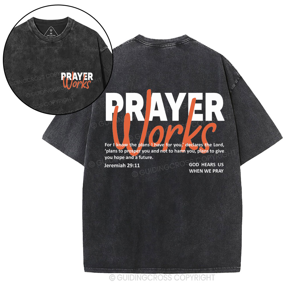 Prayer Workers Christian Washed T-Shirt