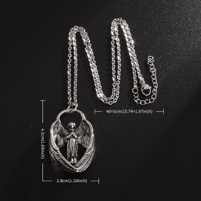 Praying Angles Cross Necklace