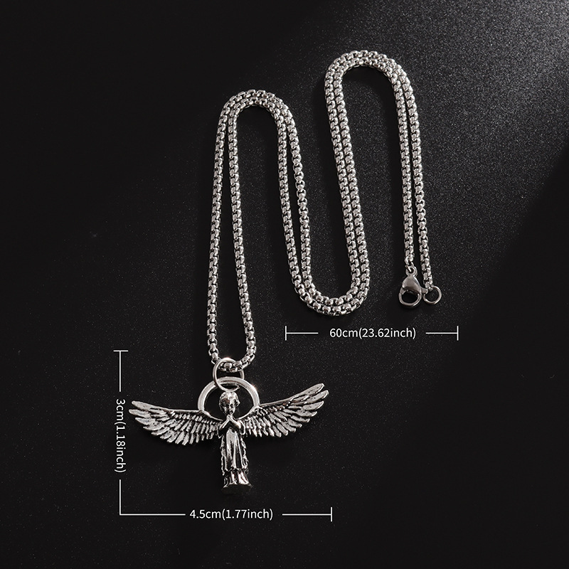 Praying Angles Cross Necklace