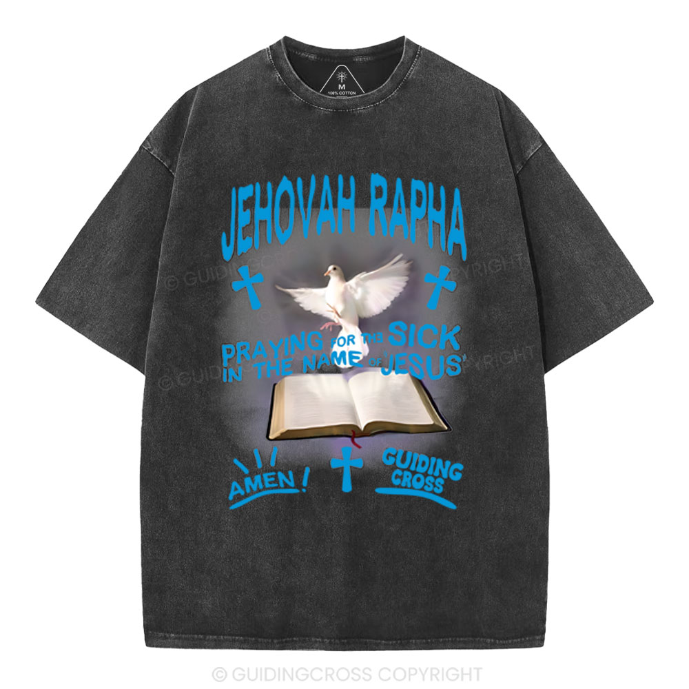 Praying For The Sick In The Name Of Jesus Christian Washed T-Shirt