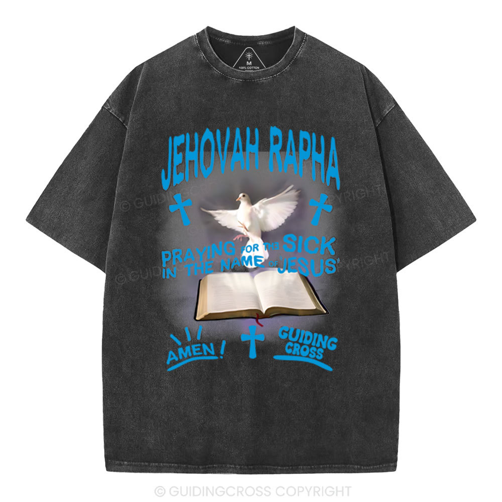 Praying For The Sick In The Name Of Jesus Christian Washed T-Shirt