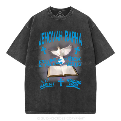 Praying For The Sick In The Name Of Jesus Christian Washed T-Shirt