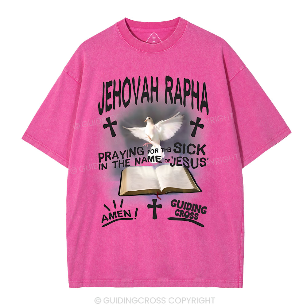 Praying For The Sick In The Name Of Jesus Christian Washed T-Shirt