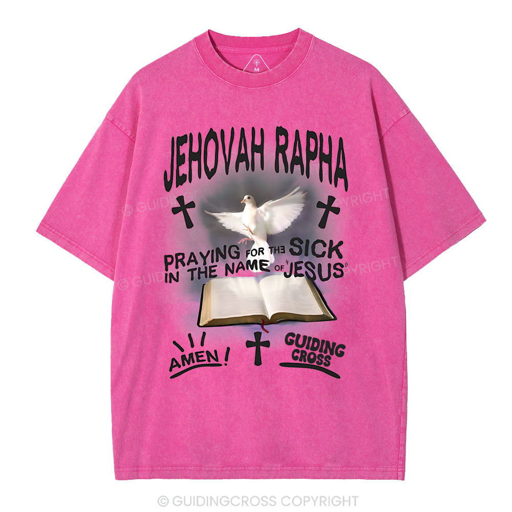 Praying For The Sick In The Name Of Jesus Christian Washed T-Shirt