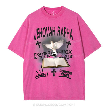 Praying For The Sick In The Name Of Jesus Christian Washed T-Shirt