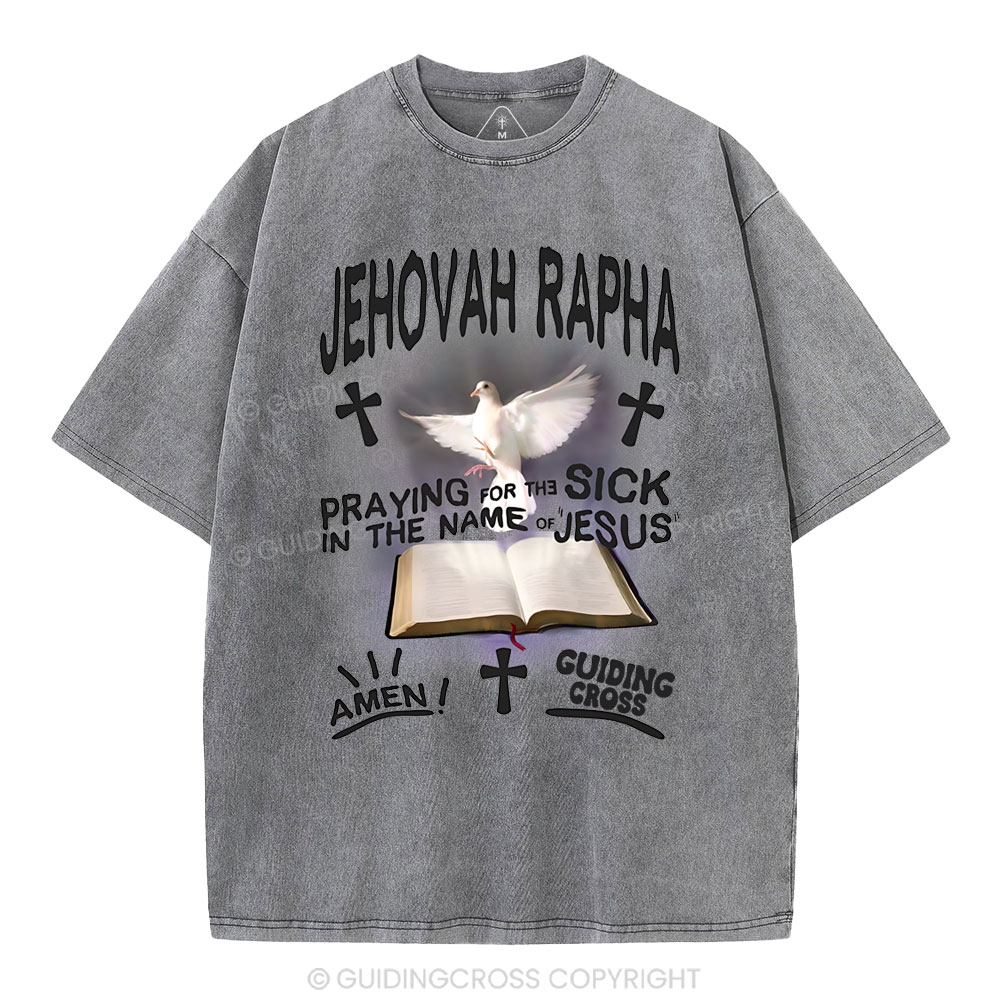 Praying For The Sick In The Name Of Jesus Christian Washed T-Shirt