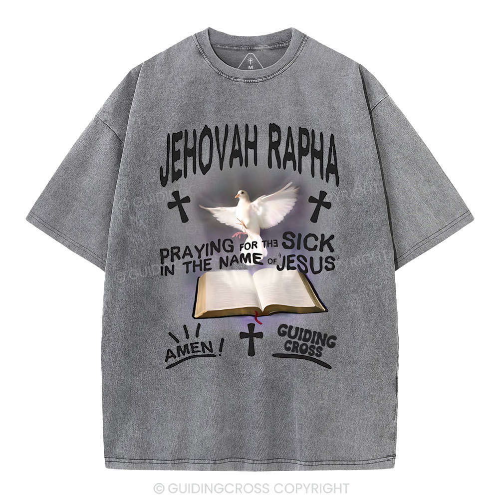 Praying For The Sick In The Name Of Jesus Christian Washed T-Shirt