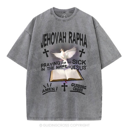 Praying For The Sick In The Name Of Jesus Christian Washed T-Shirt