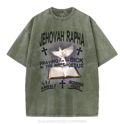 Praying For The Sick In The Name Of Jesus Christian Washed T-Shirt