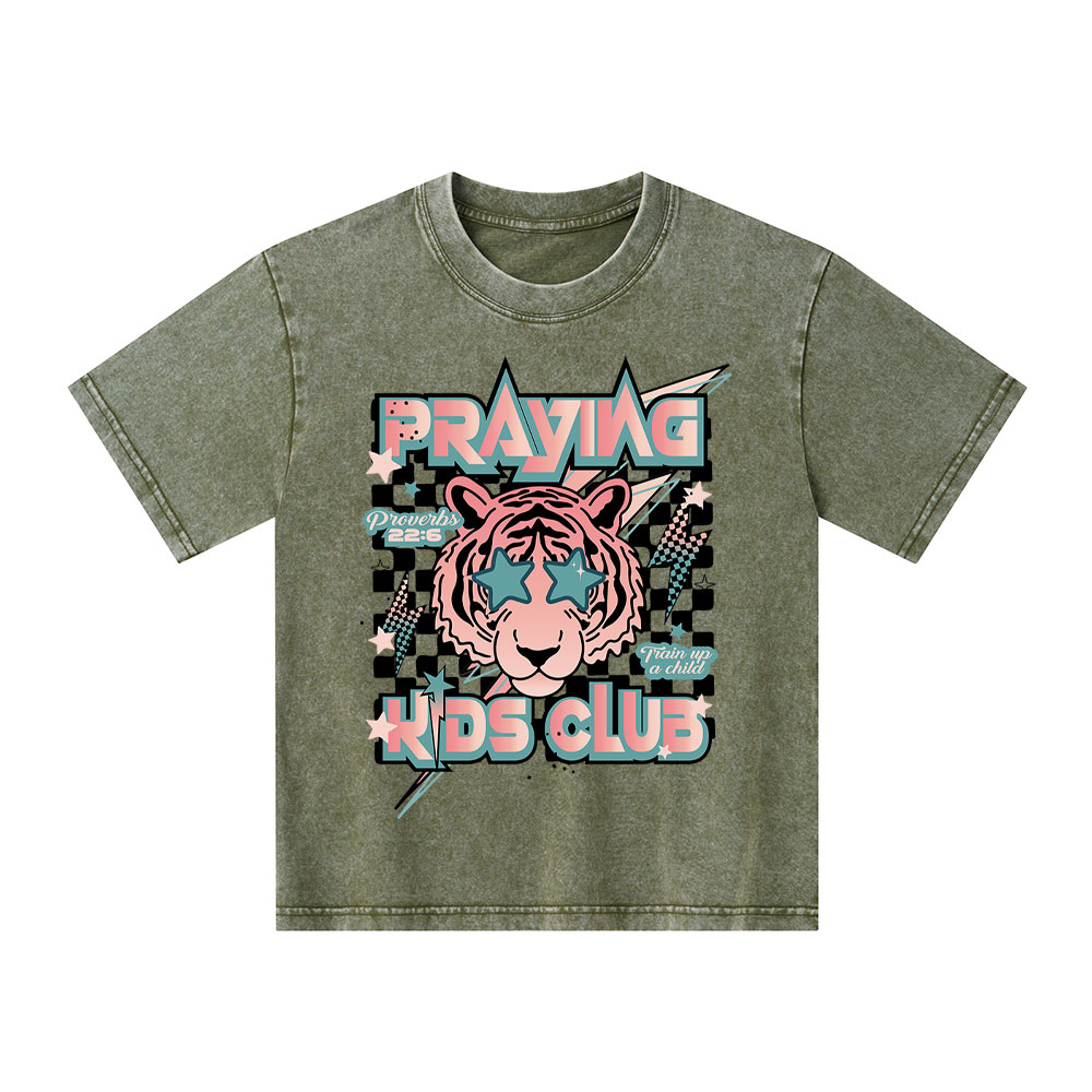 Praying Kids Club Kid Washed T-Shirt