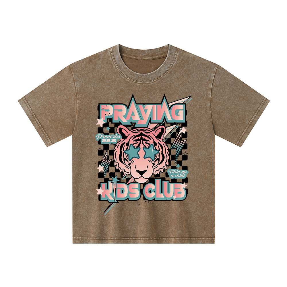 Praying Kids Club Kid Washed T-Shirt