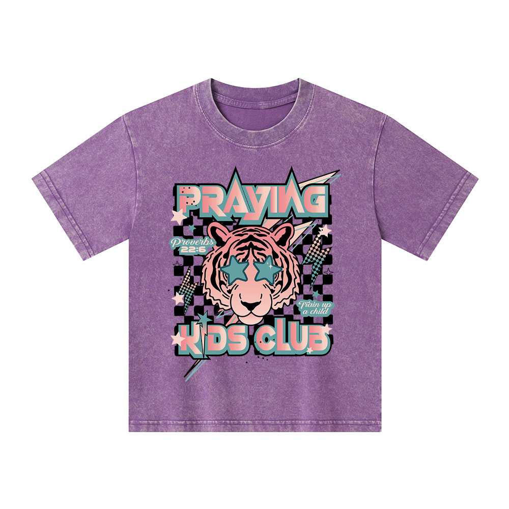 Praying Kids Club Kid Washed T-Shirt