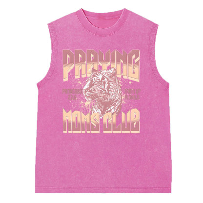 Praying Moms Club Christian Washed Sleeveless Tee