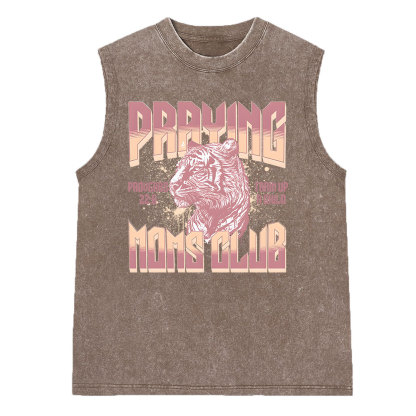 Praying Moms Club Christian Washed Sleeveless Tee