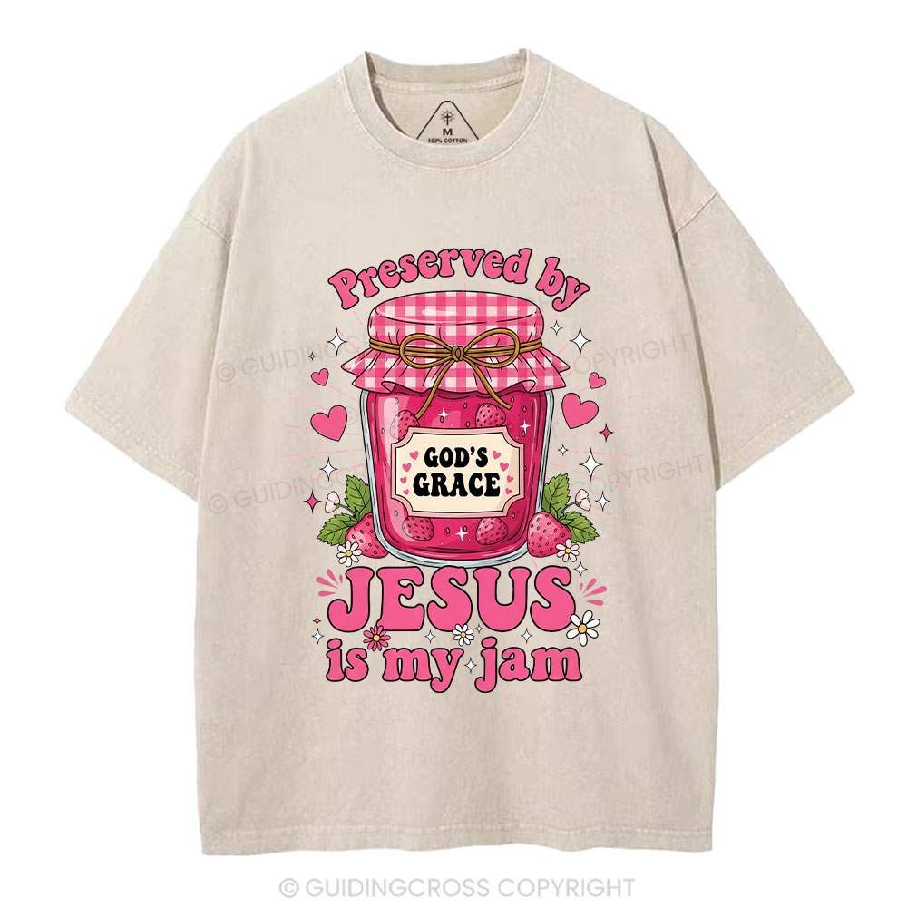 Preserved By Jesus In My Jam Christian Washed T-Shirt