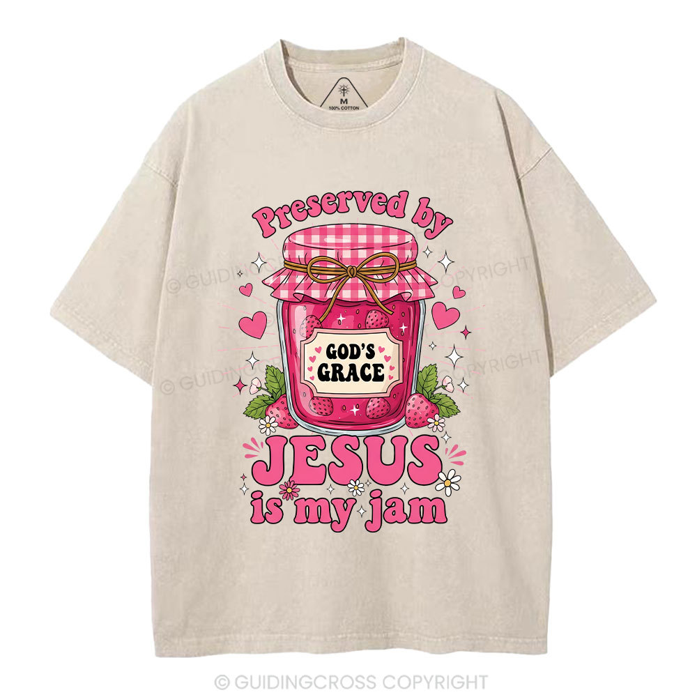 Preserved By Jesus In My Jam Christian Washed T-Shirt