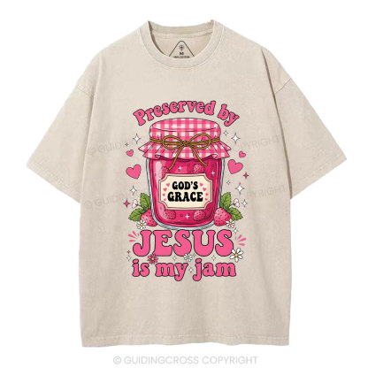 Preserved By Jesus In My Jam Christian Washed T-Shirt