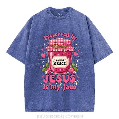Preserved By Jesus In My Jam Christian Washed T-Shirt