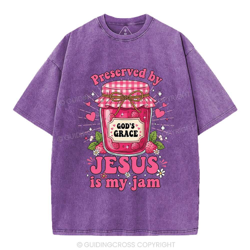 Preserved By Jesus In My Jam Christian Washed T-Shirt