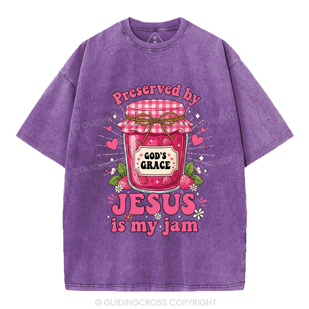 Preserved By Jesus In My Jam Christian Washed T-Shirt
