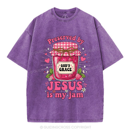 Preserved By Jesus In My Jam Christian Washed T-Shirt