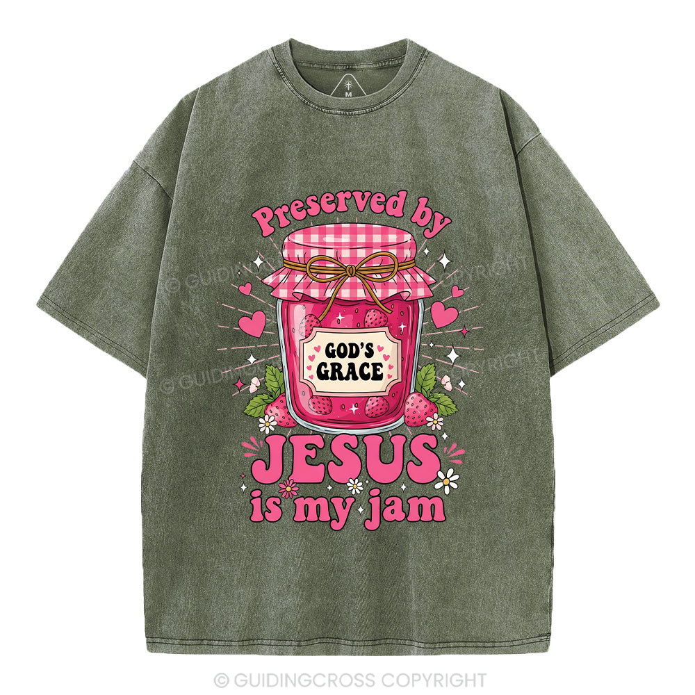 Preserved By Jesus In My Jam Christian Washed T-Shirt