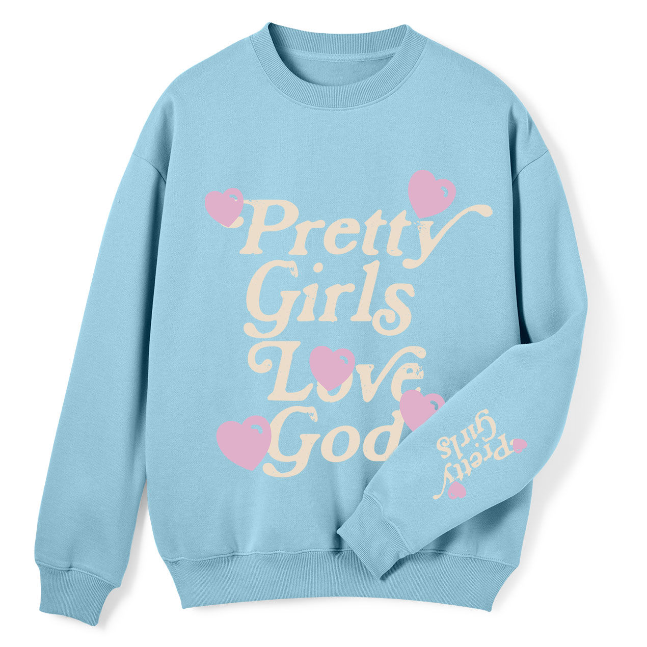 Pretty Girls Love God Christian Fleece Sweatshirt