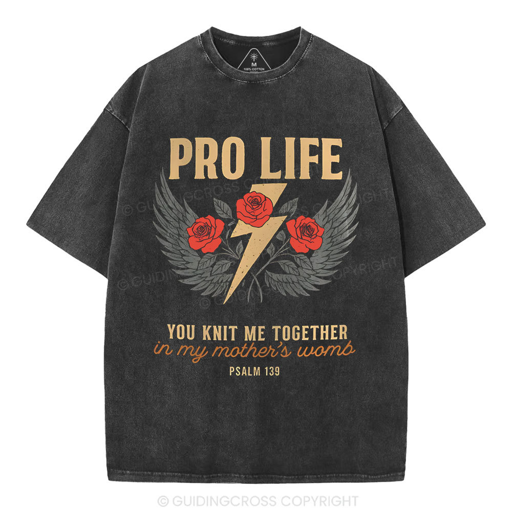 Pro Life Christian Washed T-Shirt