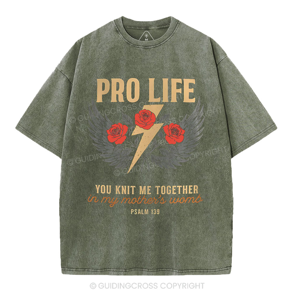 Pro Life Christian Washed T-Shirt