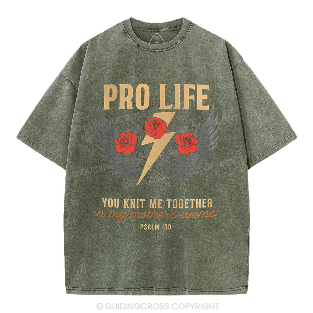 Pro Life Christian Washed T-Shirt