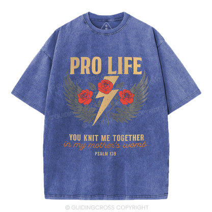 Pro Life Christian Washed T-Shirt