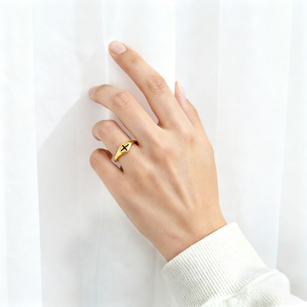 Promise Cross Christian 925 Sterling Silver Ring