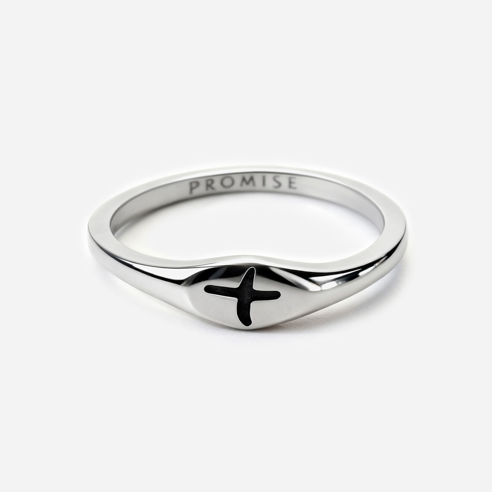 Promise Cross Christian 925 Sterling Silver Ring