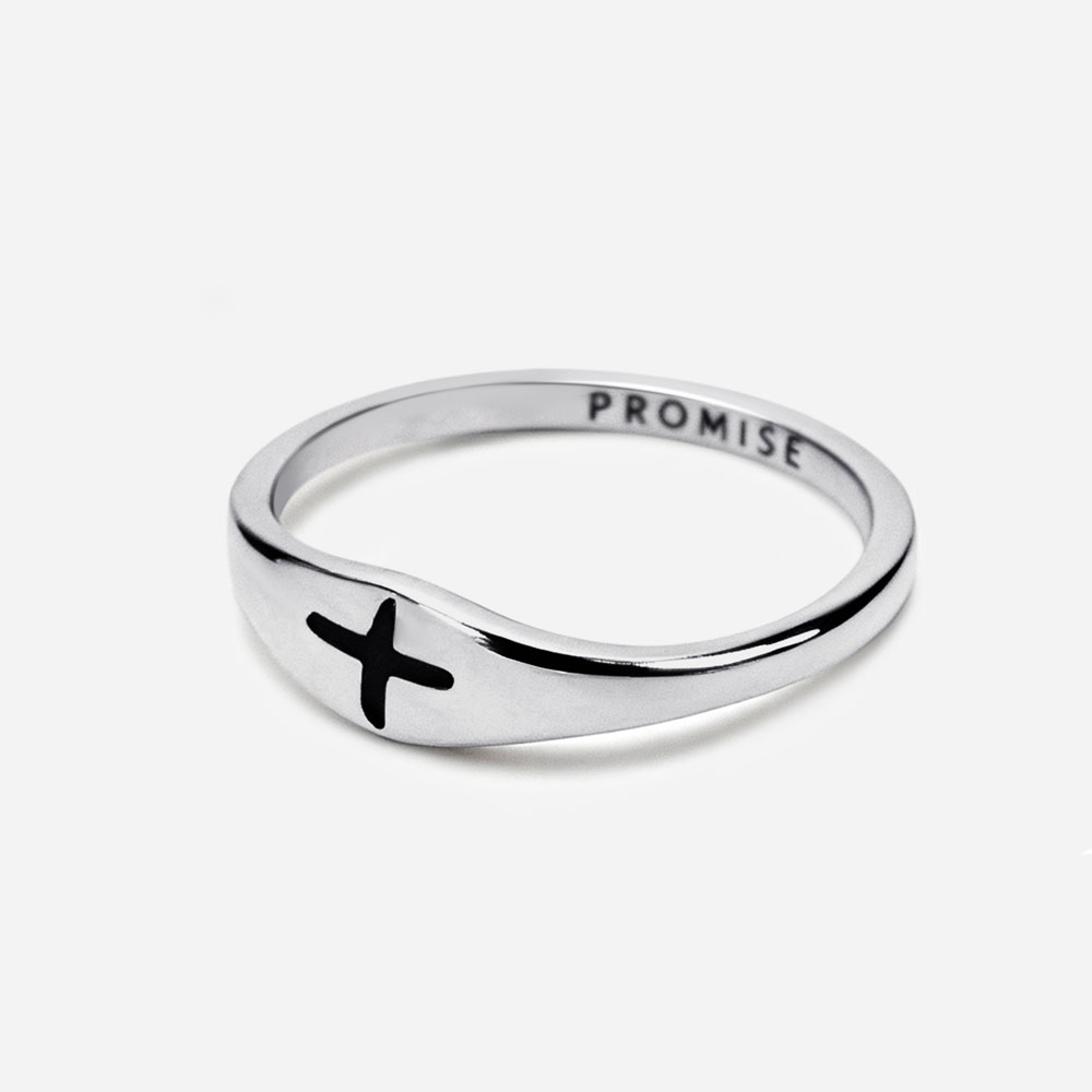 Promise Cross Christian 925 Sterling Silver Ring