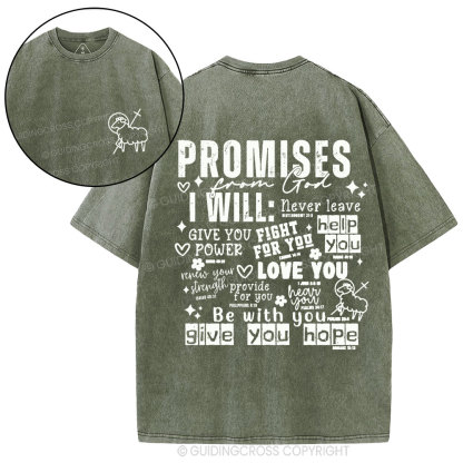 Promises From God Christian Washed T-Shirt