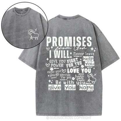 Promises From God Christian Washed T-Shirt